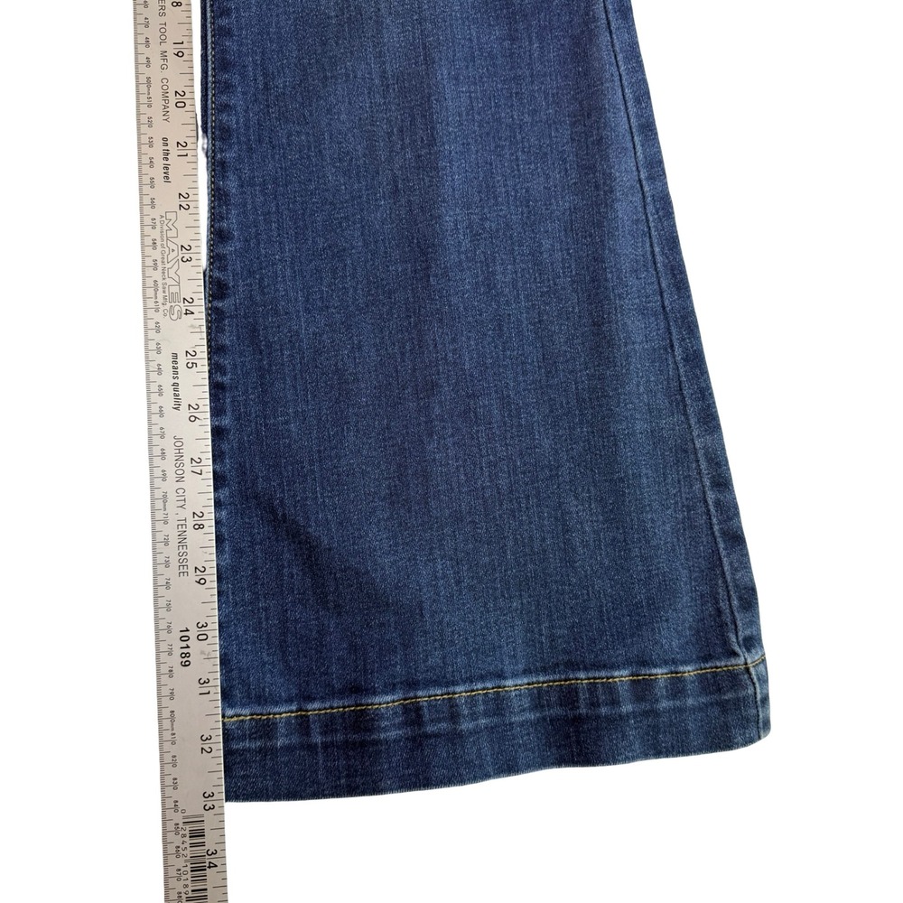 Judy Blue High Waist Flare Jeans Medium Wash Wide Hem JB82443MD Size 11/30 NEW - Picture 4 of 10